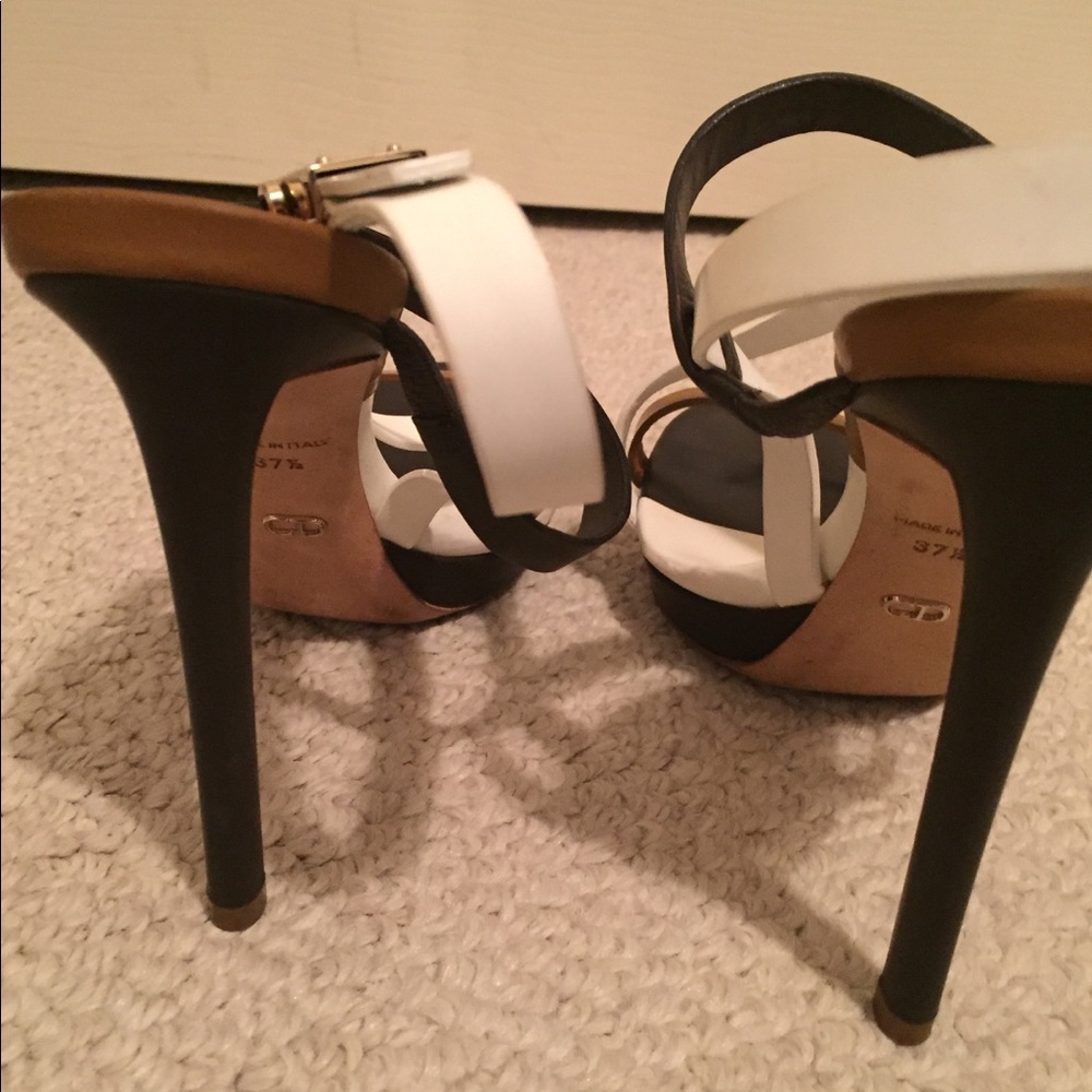 Christian Dior color block leather slingback 37.5 - Picture 5 of 16